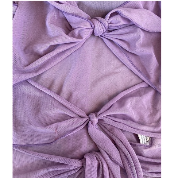 Anna Sui X Heaven Marc Jacobs Mesh Tie Top Small - Limited Edition- $95.00 Lilac - Picture 12 of 14
